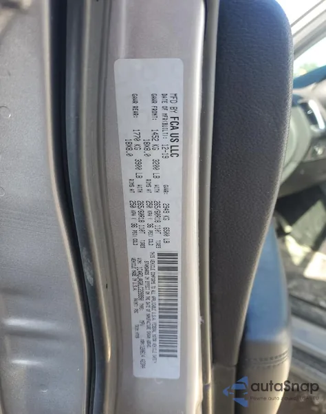 2020 Dodge Durango Sxt z USA, uszkodzony, nr VIN 1C4RDJAG0LC229990